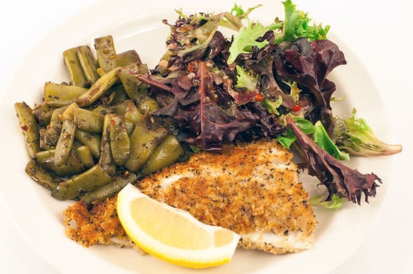 Food Service - 650 Calories - Tuscan Crusted Cod