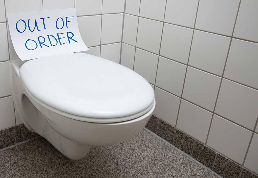 clogged toilet notice